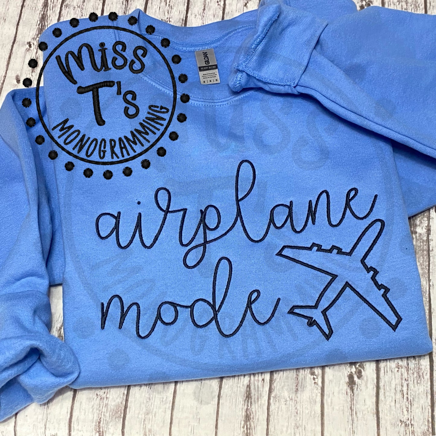 AIRPLANE MODE EMBROIDERED SWEATSHIRT
