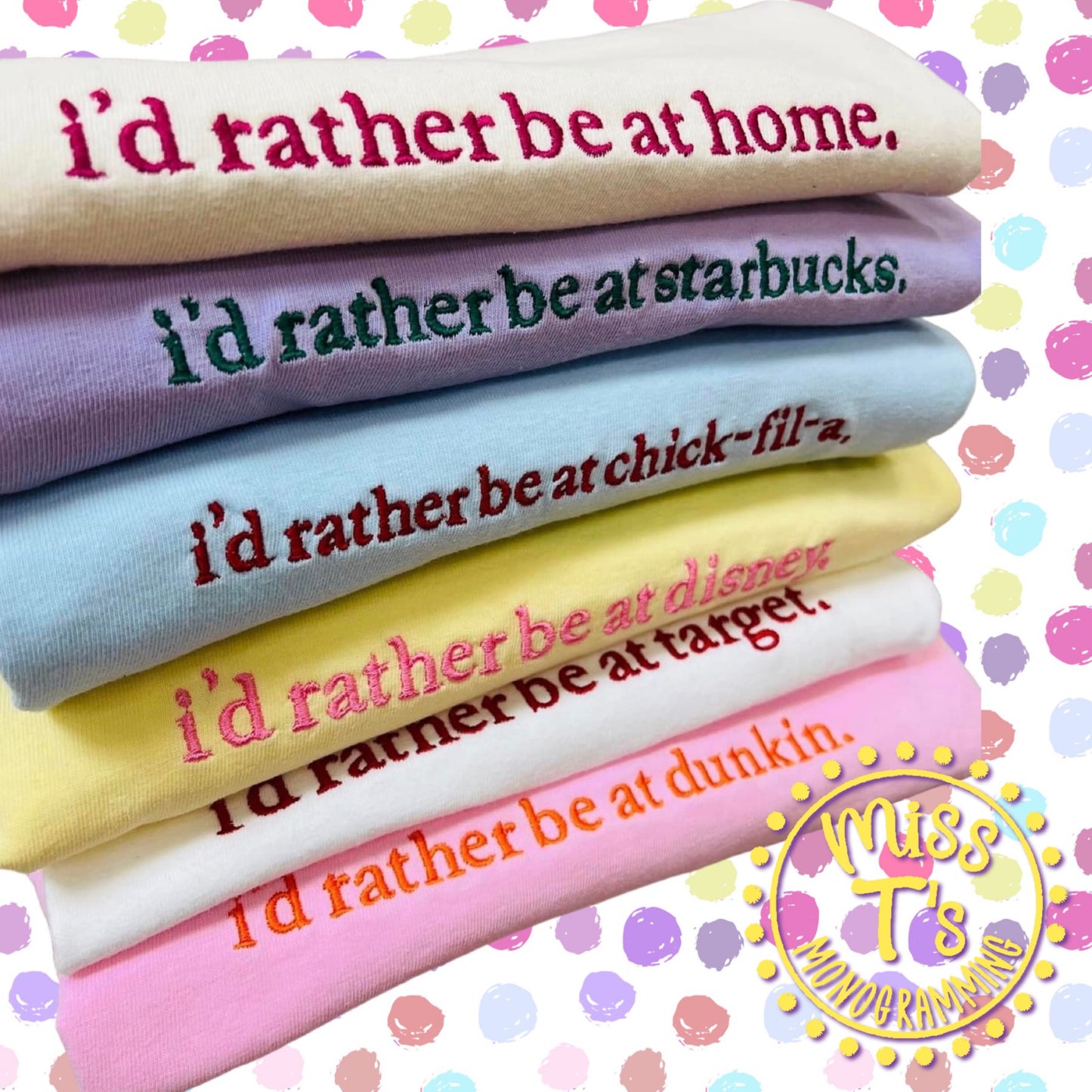 COMFORT COLOR ID RATHER BE AT TSHIRT