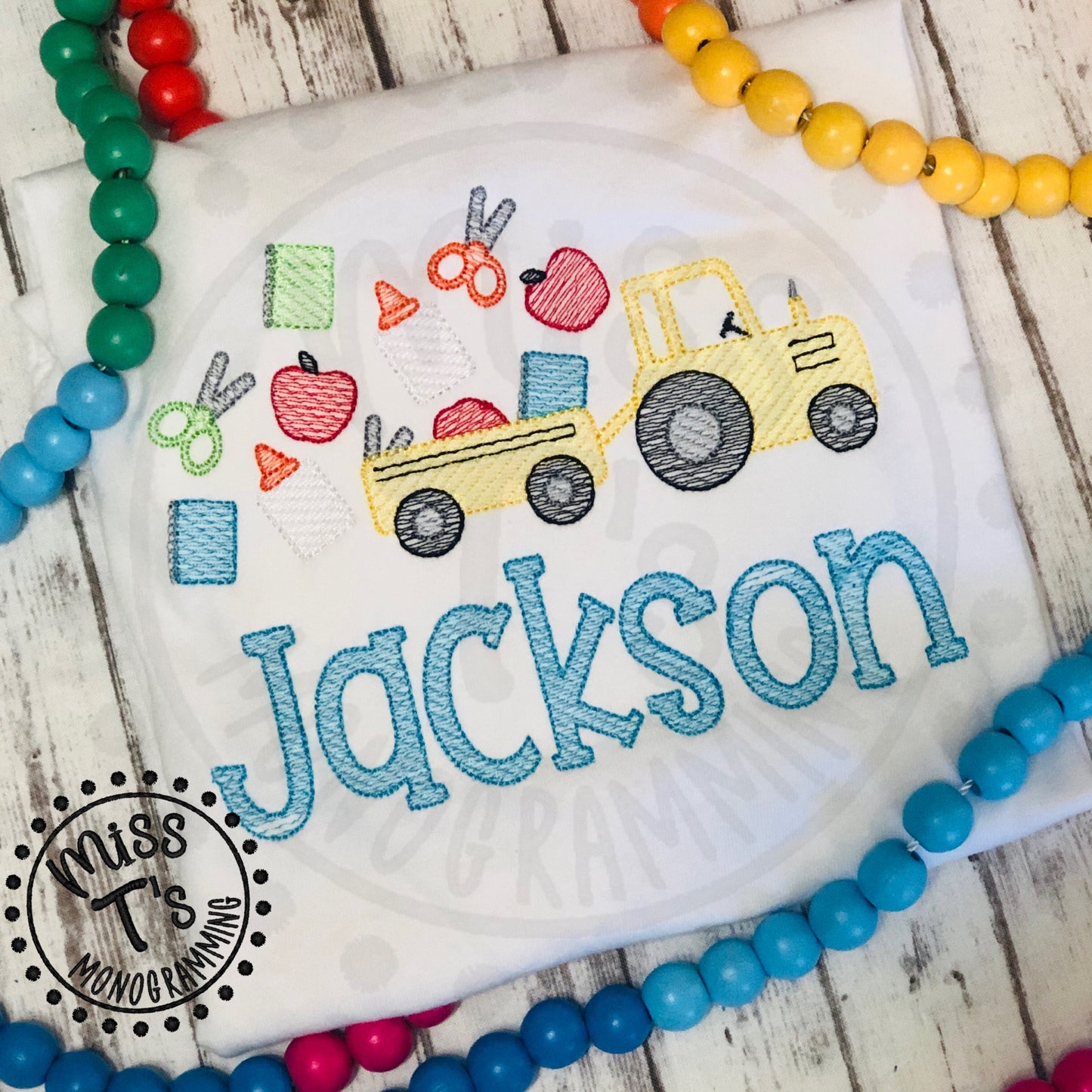 BACK TO SCHOOL EMBROIDERED SHIRTS FOR KIDS