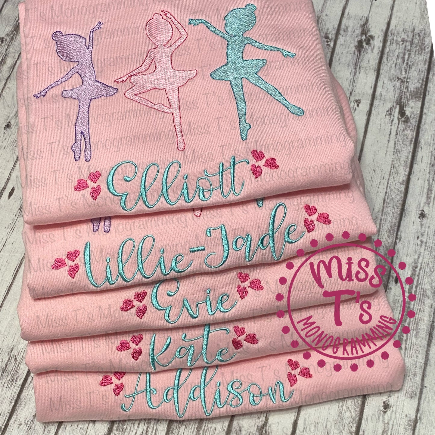 BALLERINA TRIO SKETCH EMBROIDERY CUSTOM SWEATSHIRT