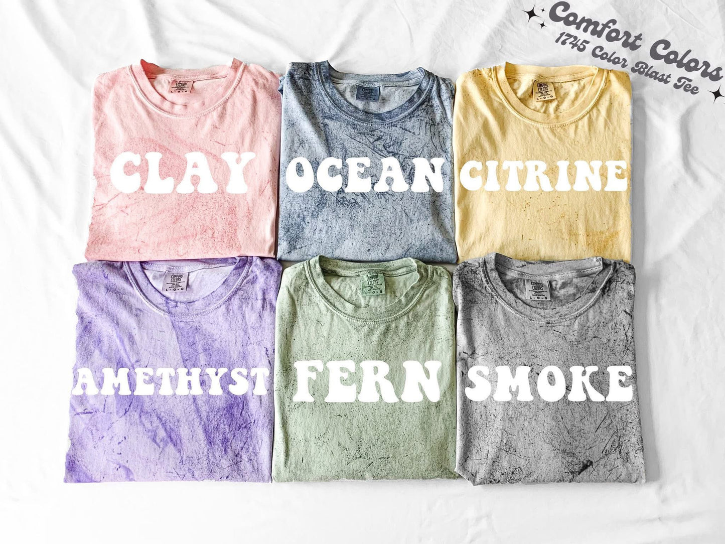 TALL THIN OUTLINE EMBROIDERED COLORBLAST TEE