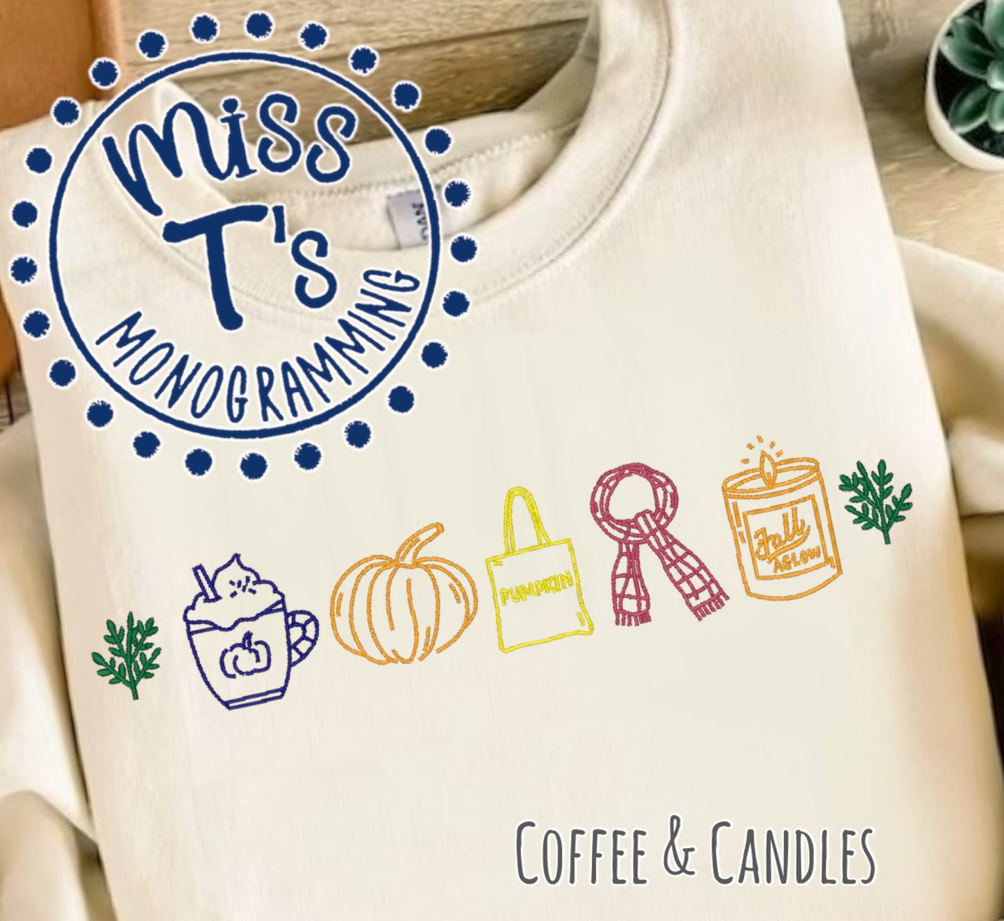 FALL ICONS EMBROIDERED SWEATSHIRTS THREE OPTIONS