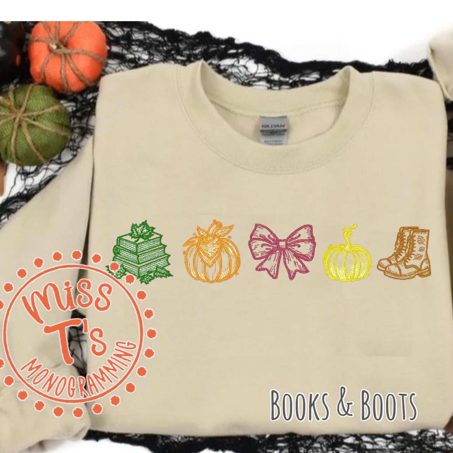 FALL ICONS EMBROIDERED SWEATSHIRTS THREE OPTIONS