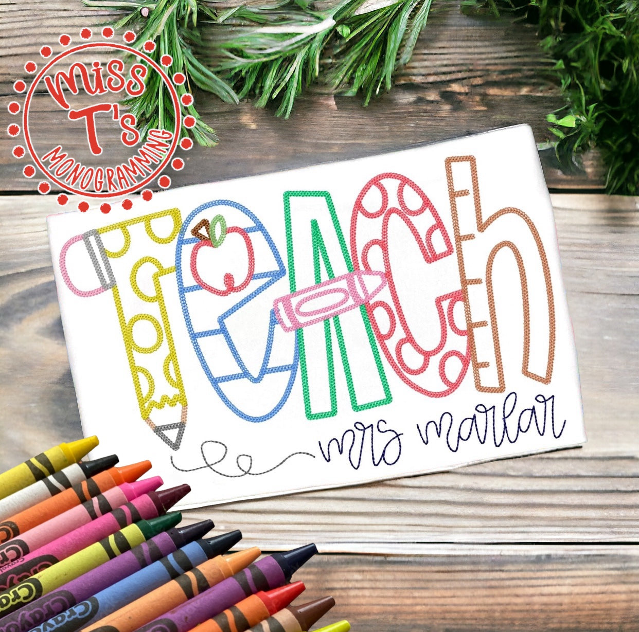 TEACH ALL THREAD EMBROIDERY WITH CUSTOM NAME