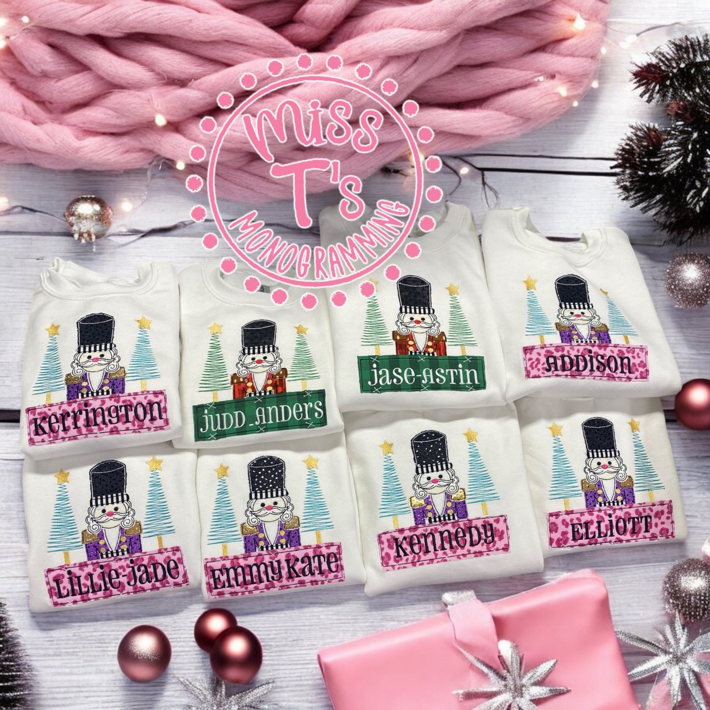 KIDS NUTCRACKER APPLIQUE EMBROIDERED SWEATSHIRT