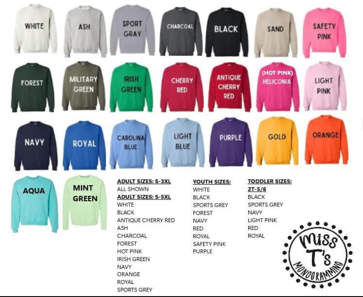 LONG RIBBON BOW MONOGRAM EMBROIDERED SWEATSHIRT
