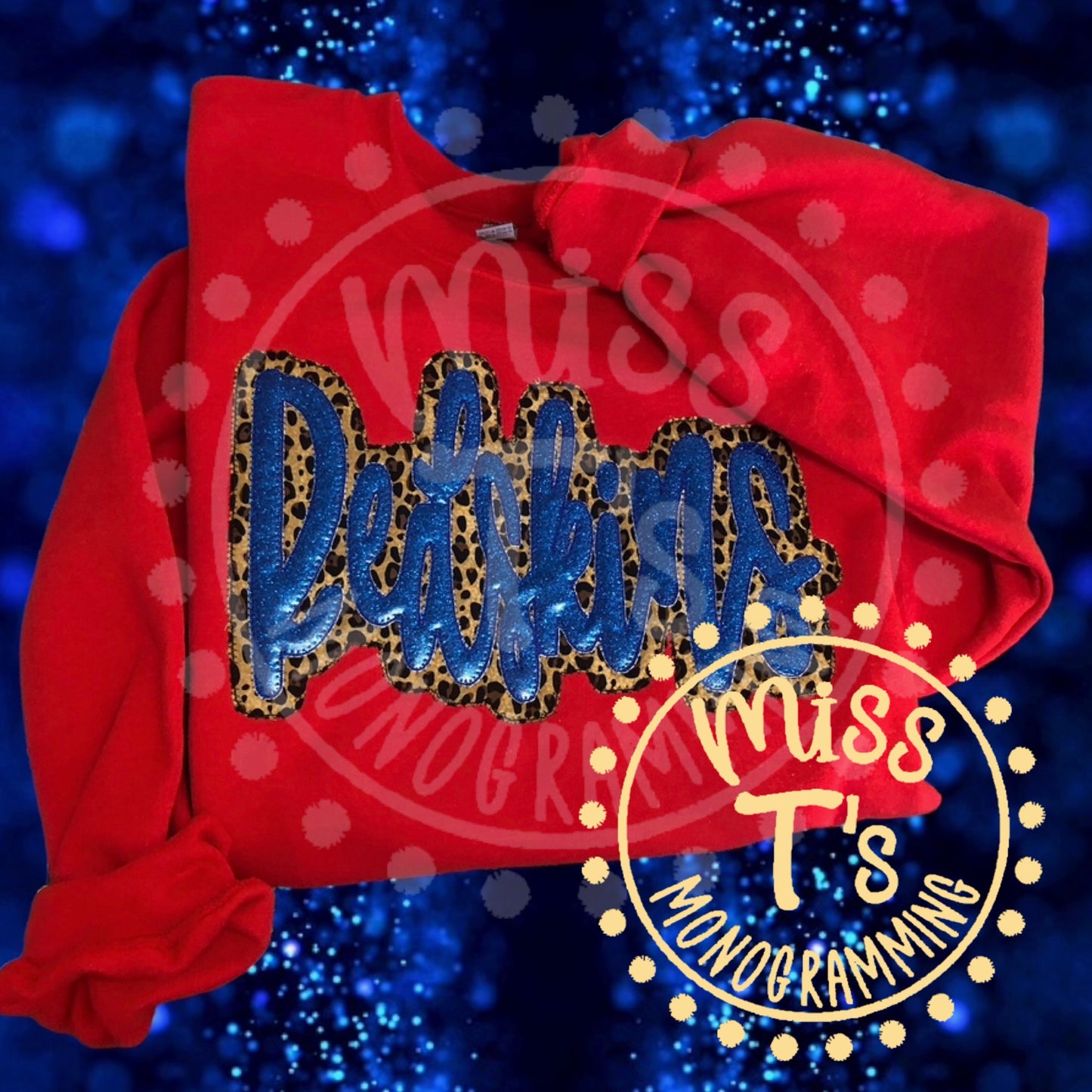 REDSKINS TEAM SPIRIT HAND LETTERED DOUBLE APPLIQUE SWEATSHIRTS