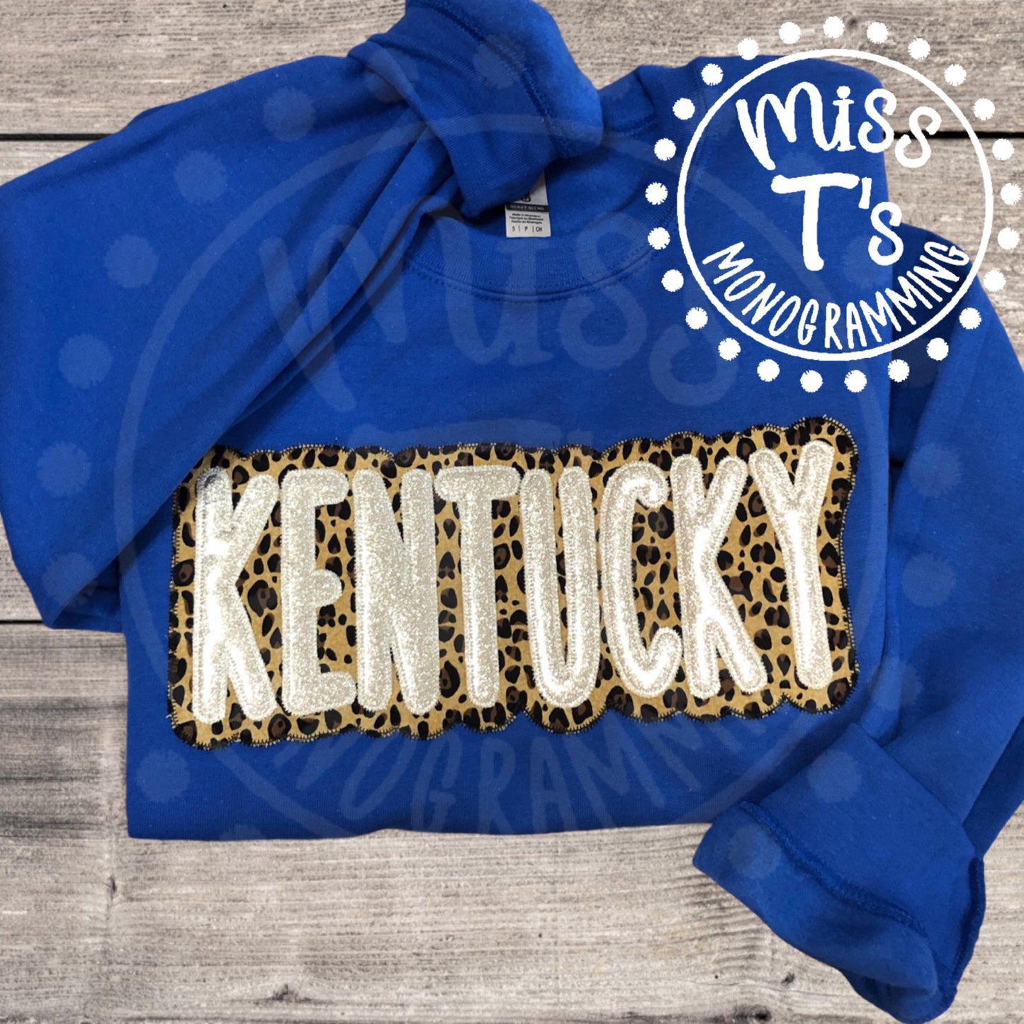 KENTUCKY DOUBLE APPLIQUE SWEATSHIRT