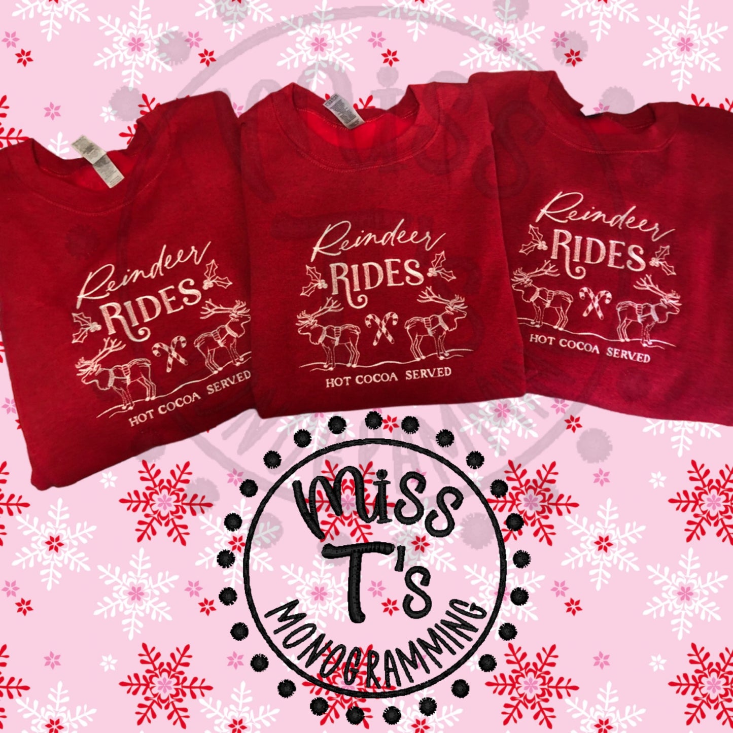 CHRISTMAS VINTAGE SAYINGS EMBROIDERED SWEATSHIRT