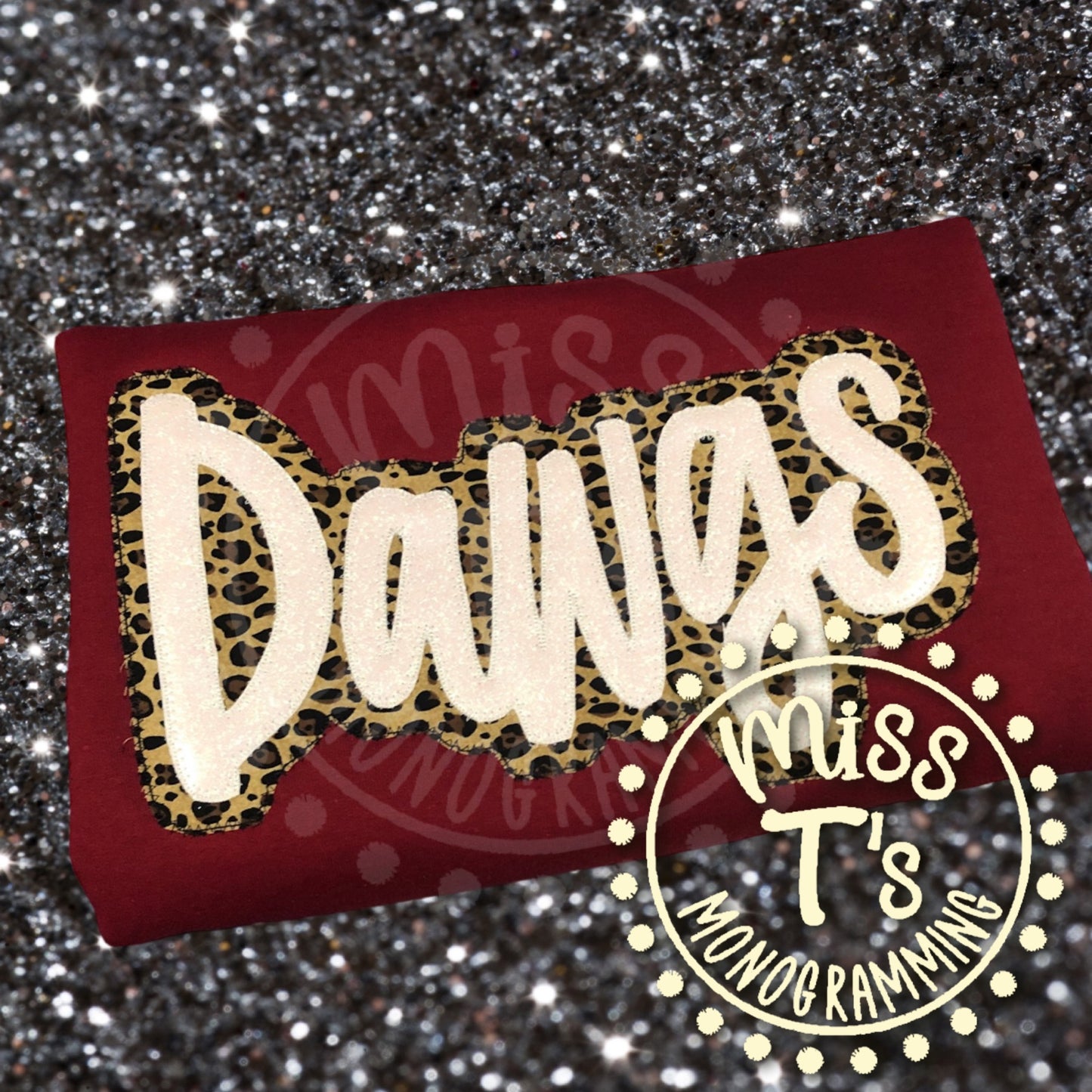 DAWGS TEAM SPIRIT HAND LETTERED DOUBLE APPLIQUE SWEATSHIRTS