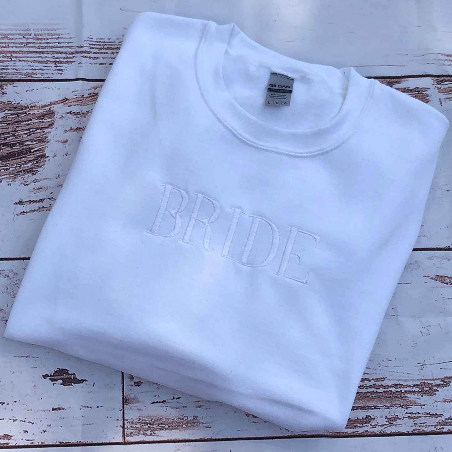 MAMA/ BRIDE/ WIFEY EMBROIDERED MONOCHROMATIC SWEATSHIRT *FULLY CUSTOMIZABLE*