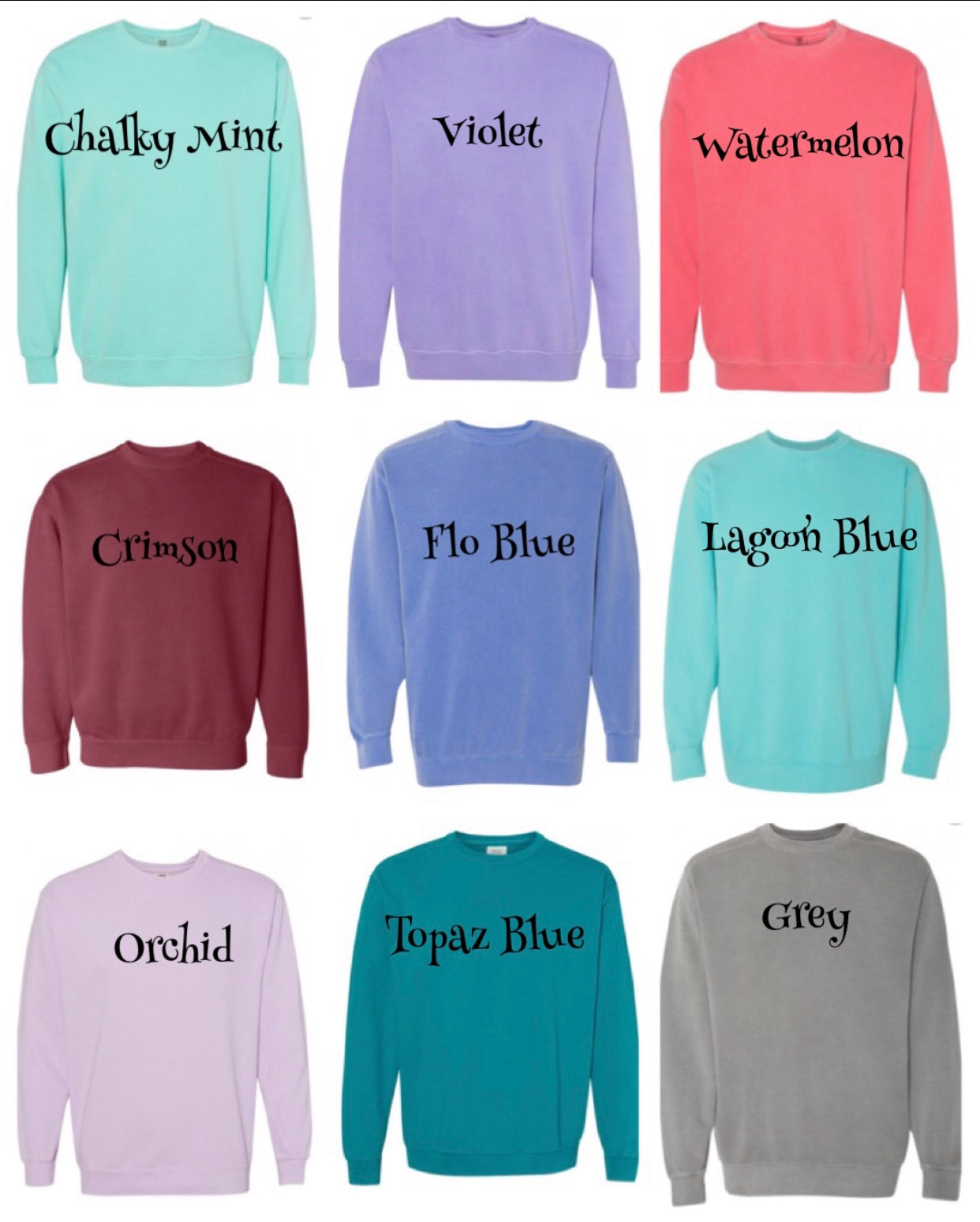 COMFORT COLOR MONOGRAMMED SWEATSHIRT