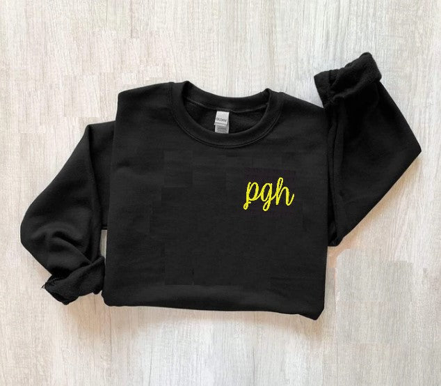 NEON THREAD UNICORN MONOGRAM SWEATSHIRT