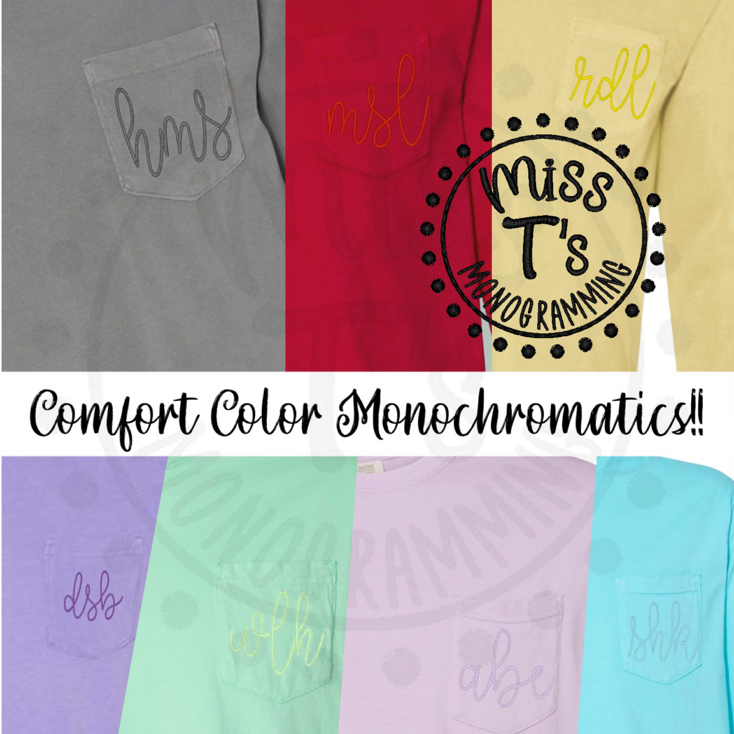COMFORT COLOR MONOCHROMATIC SHORT & LONGSLEEVE TSHIRTS