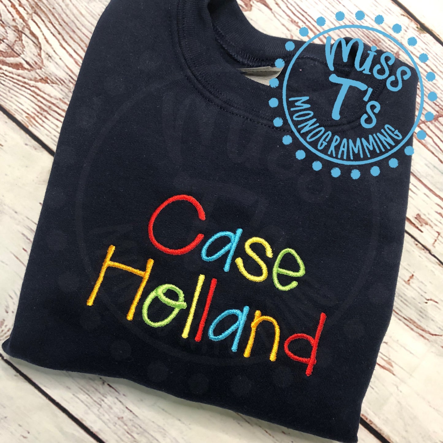 KIDS MULTI COLOR CUSTOM NAME SWEATSHIRT