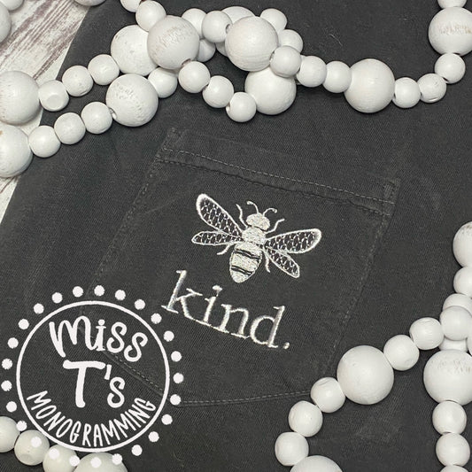 BEE KIND EMBROIDERED COMFORT COLOR TEE