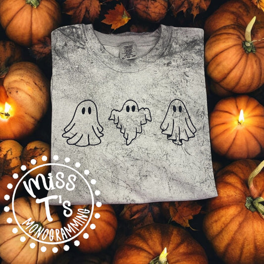 GHOST OUTLINE TRIO COLORBLAST TEE