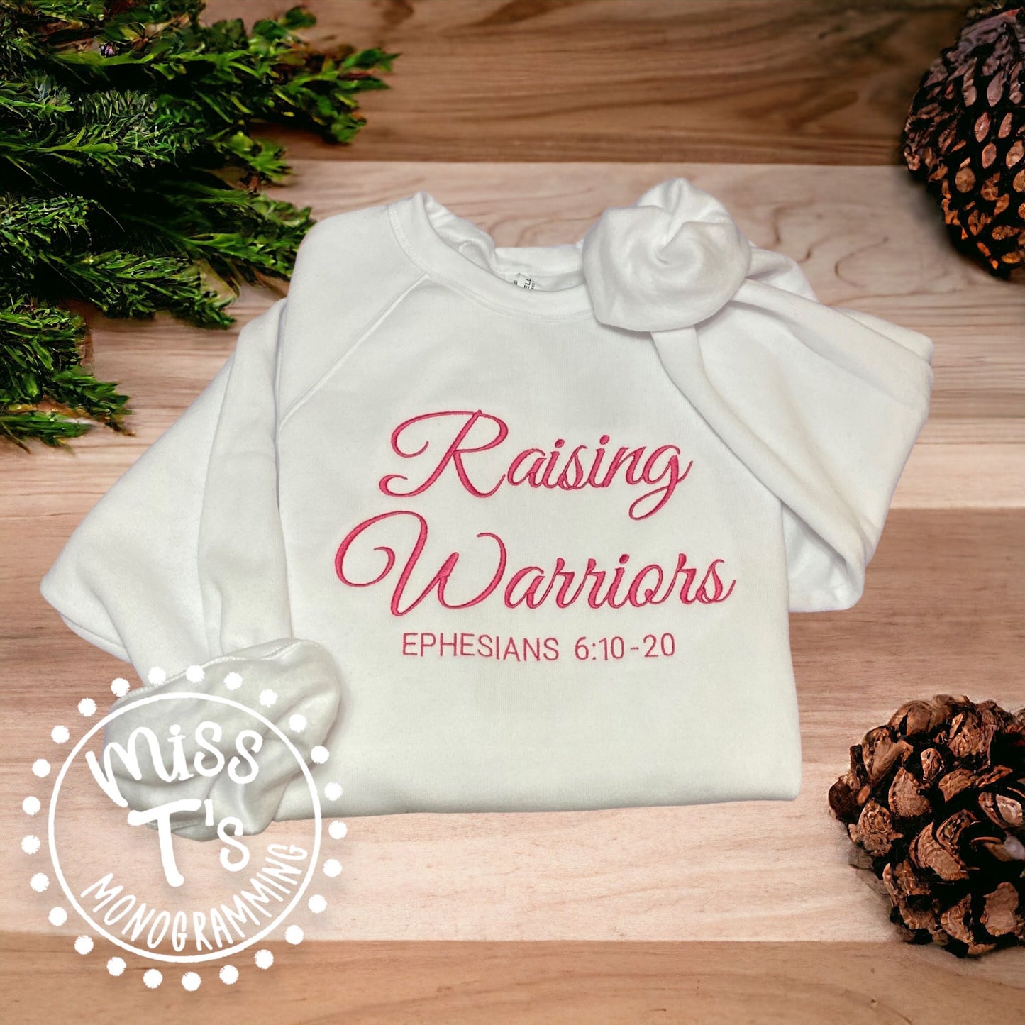 RAISING WARRIORS EMBROIDERED SWEATSHIRT