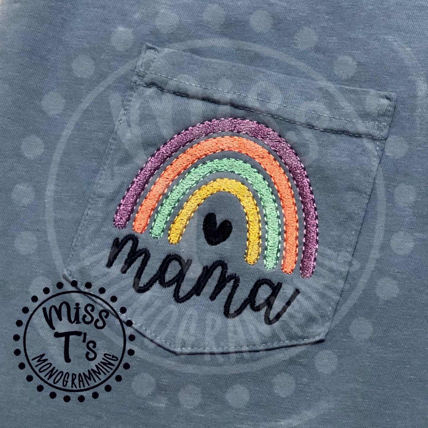 RAINBOW MAMA COMFORT COLOR TEE- CUSTOM NAME