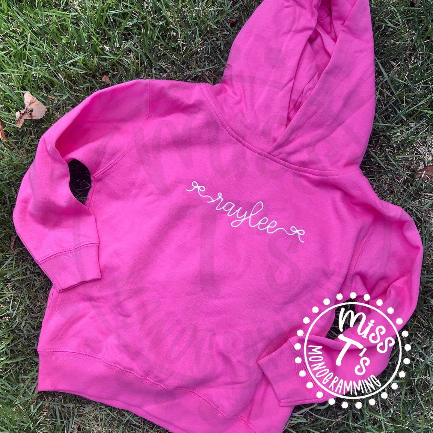 BOW NAME FLEECE TODDLER HOODIE