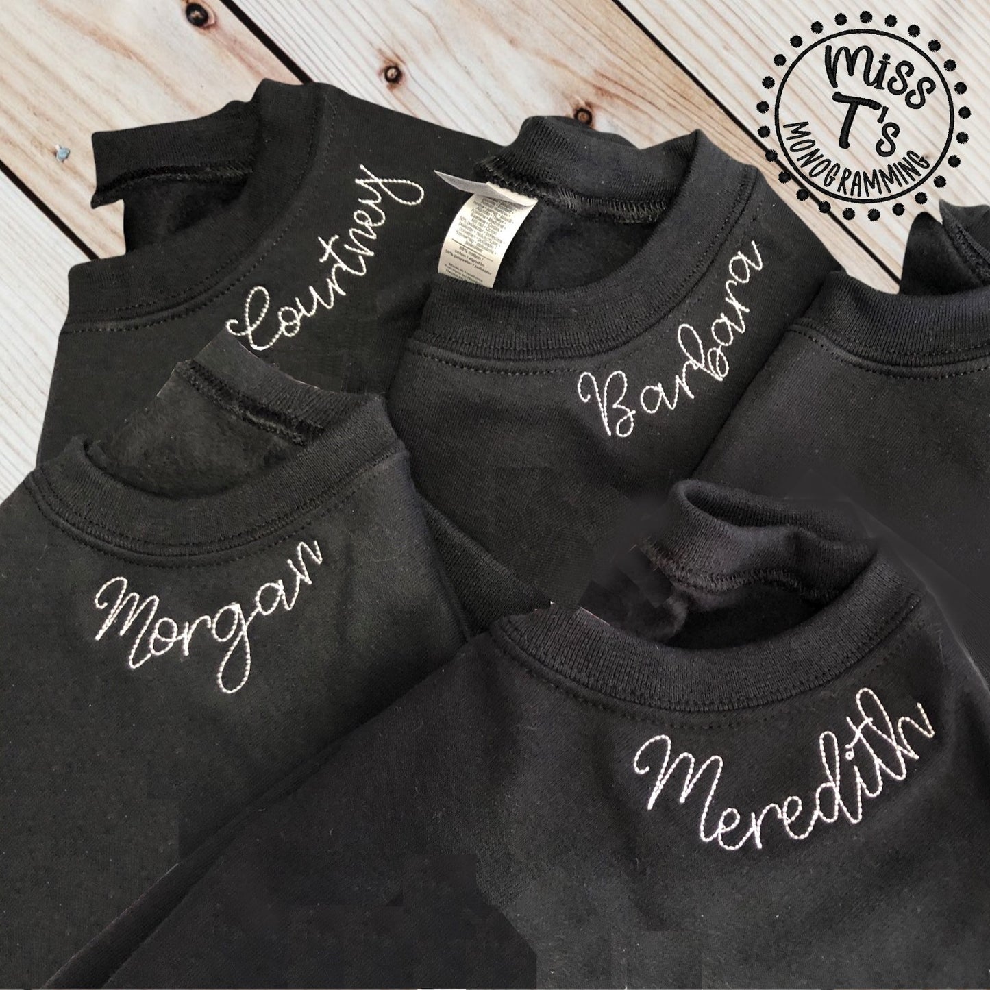 BEAN STITCH NECKLINE NAME SWEATSHIRT