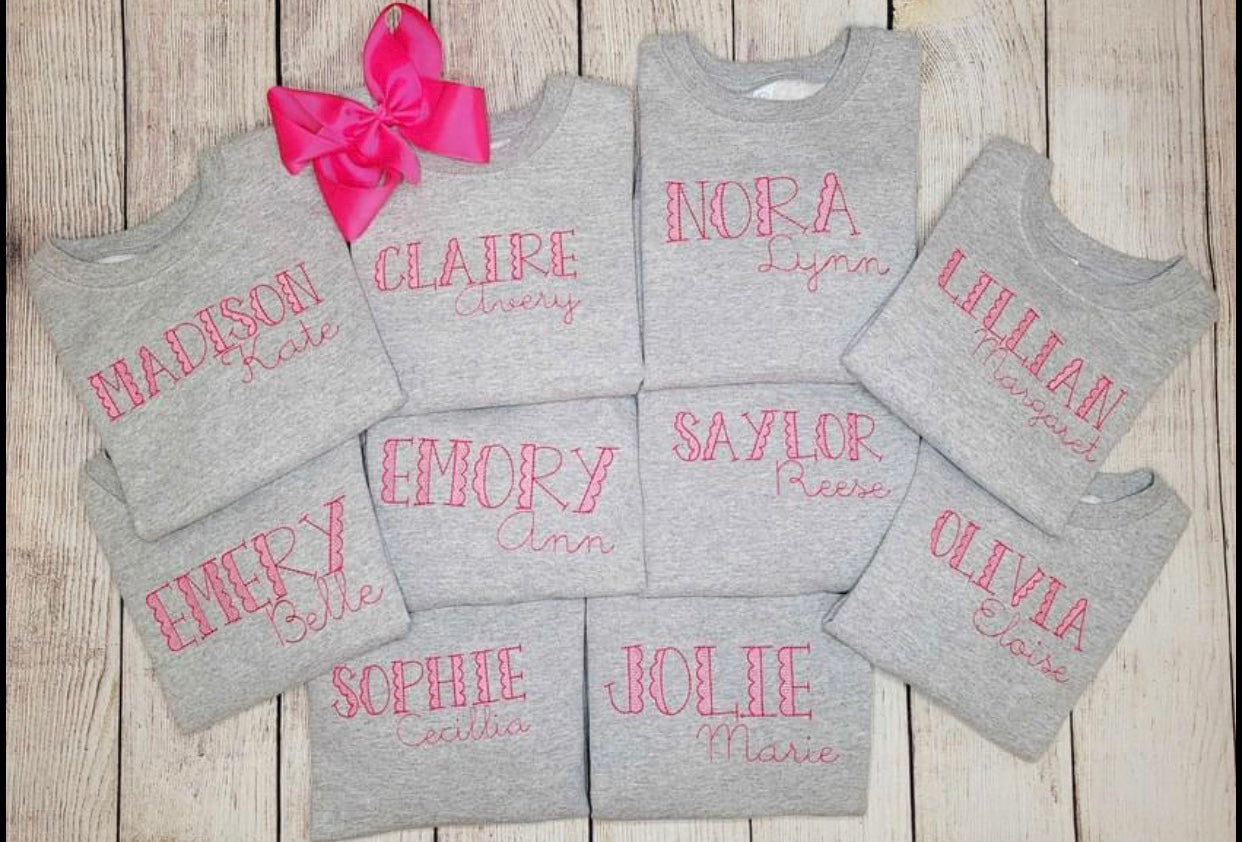 SCALLOPED SKETCH TODDLER & YOUTH GIRLS SWEATSHIRT