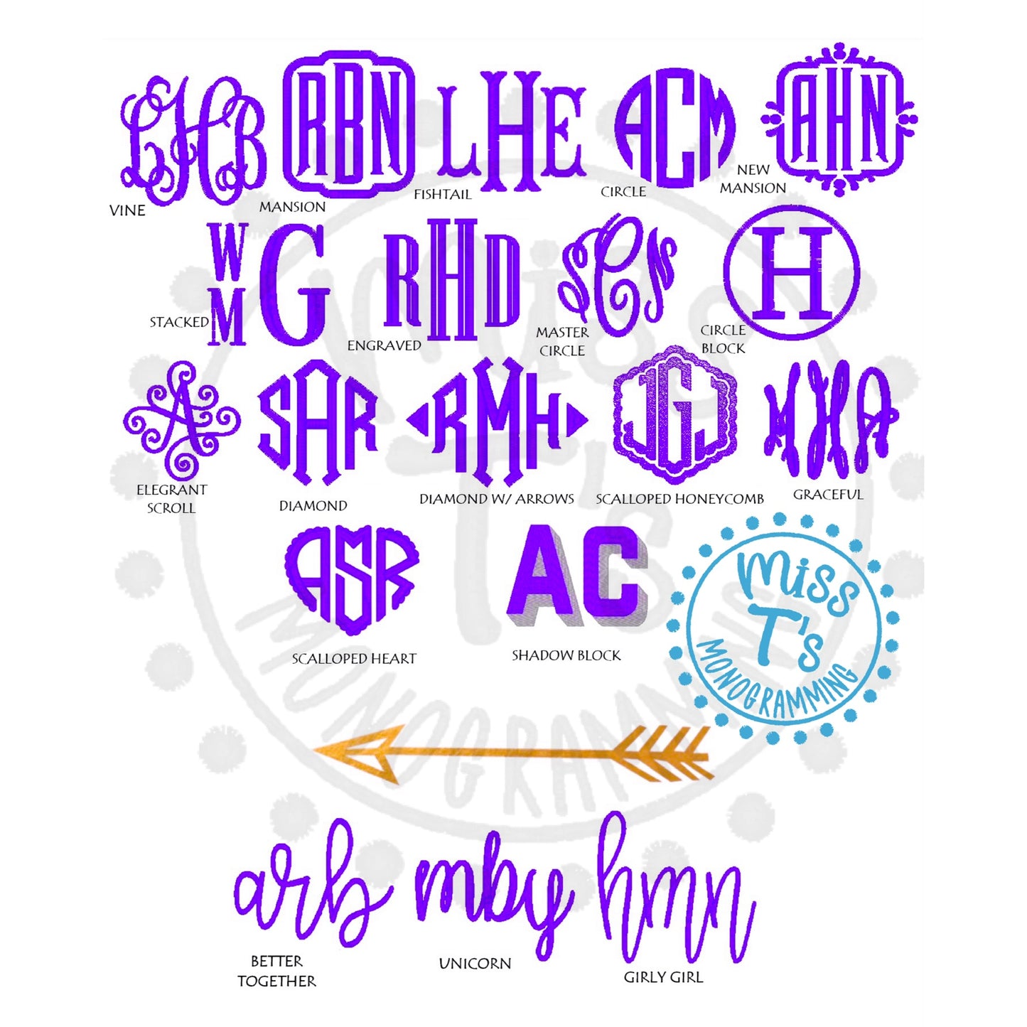 NEON THREAD MONOGRAMMED SWEATSHIRTS