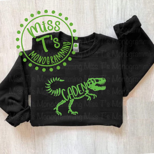 TREX CUSTOM NAME EMBROIDERED TODDLER & YOUTH SWEATSHIRTS