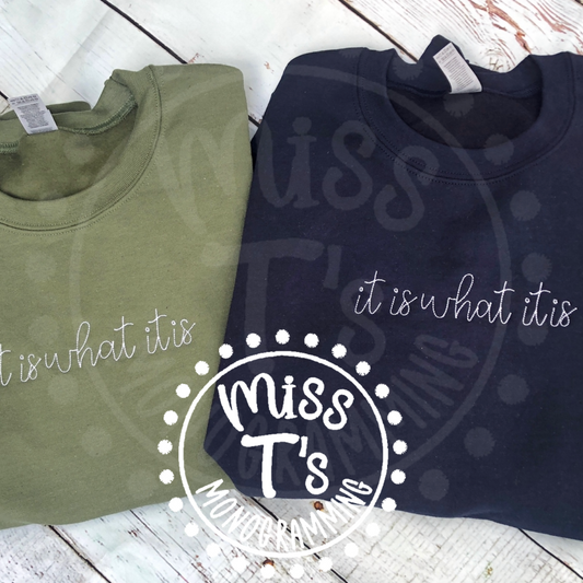 IT IS WHAT IT IS SWEATSHIRT