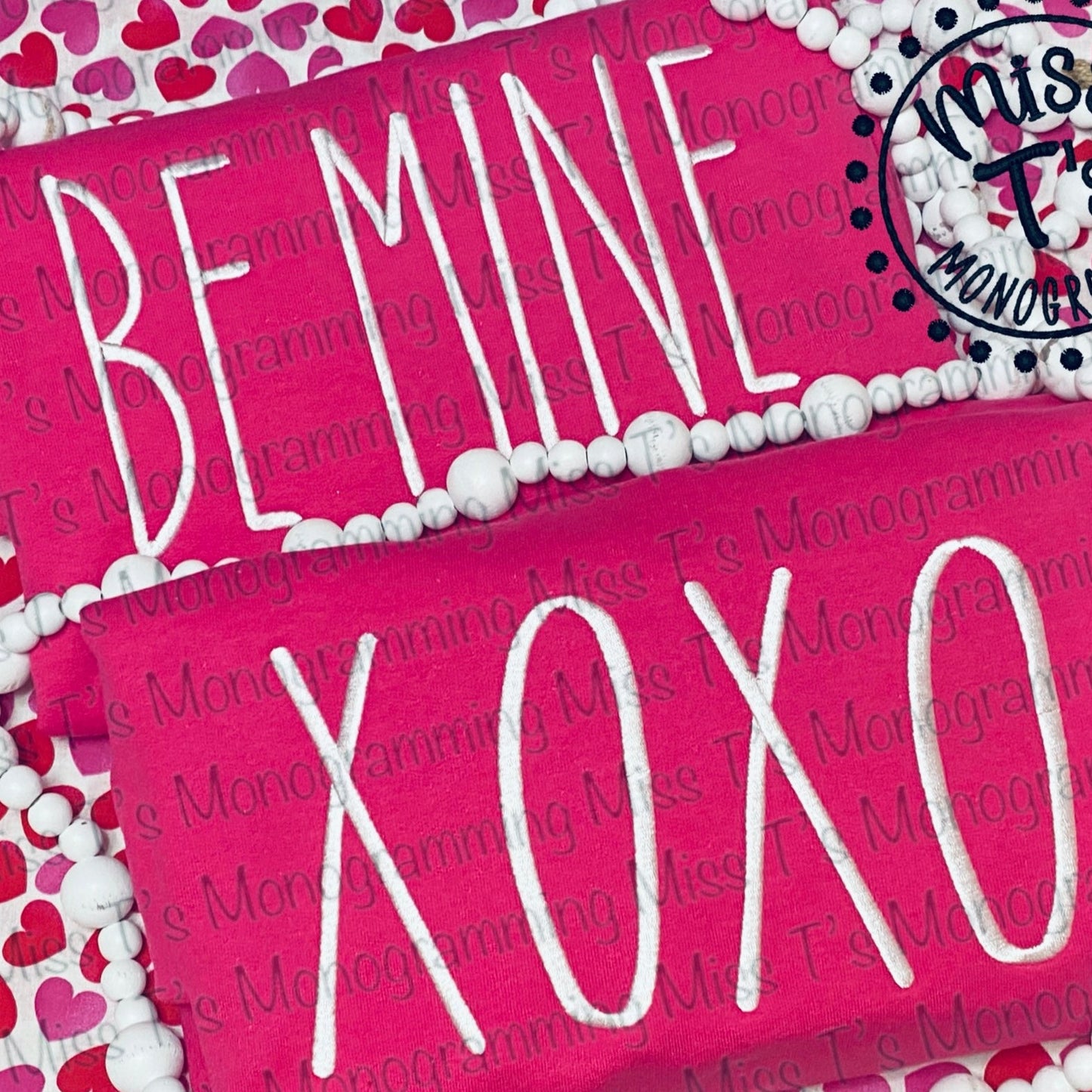 XOXO OR BE MINE EMBROIDERED VALENTINE SWEATSHIRT