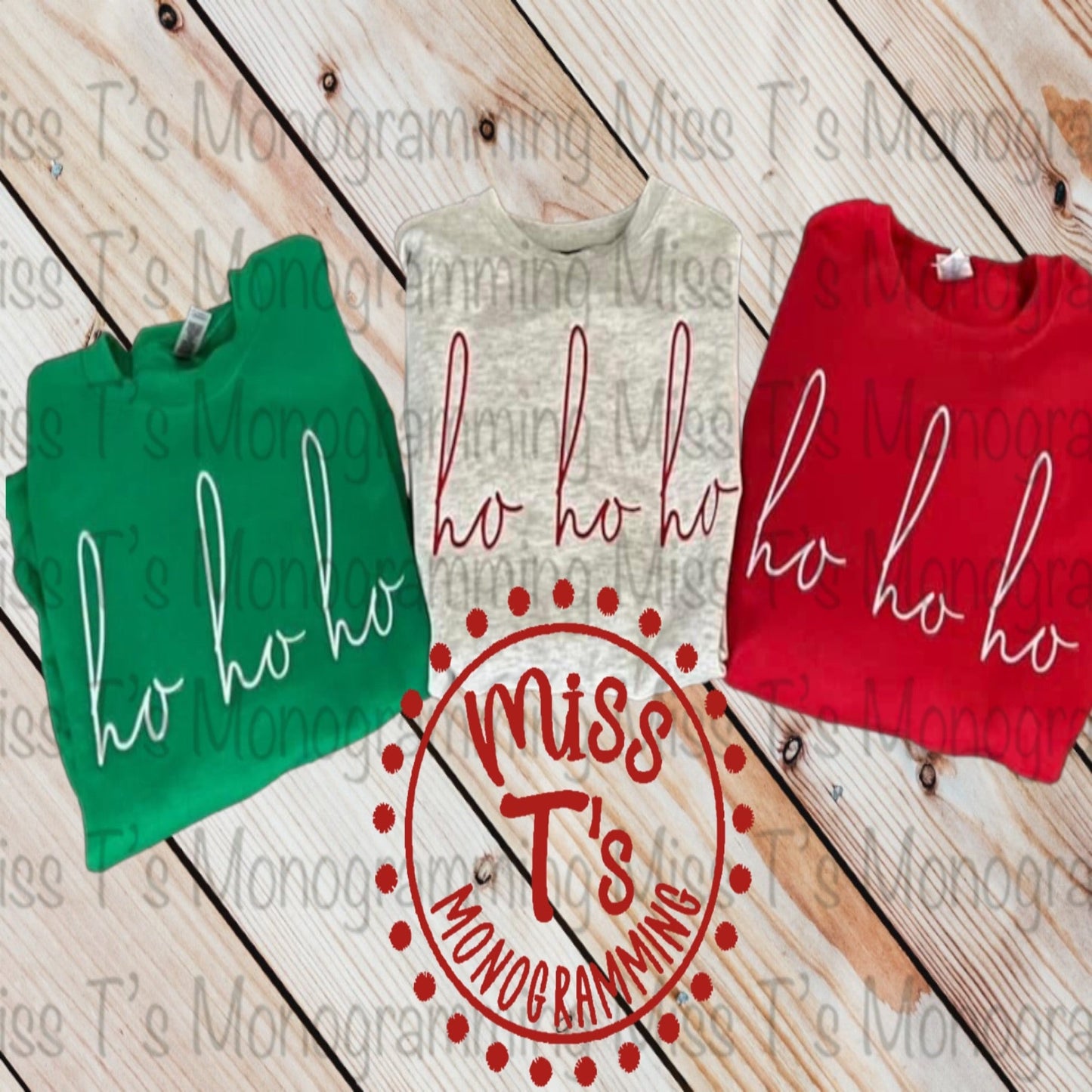 HO HO HO EMBROIDERED SWEATSHIRT