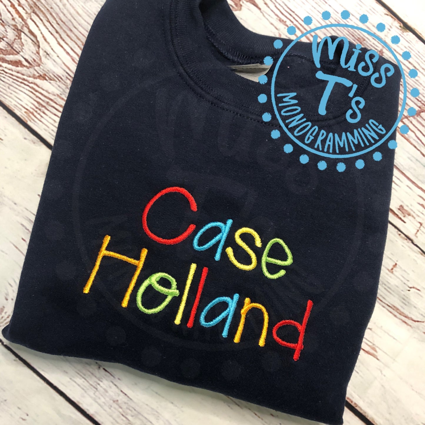 KIDS MULTI COLOR CUSTOM NAME SWEATSHIRT